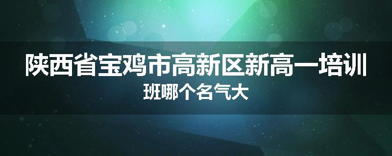 陕西省宝鸡市高新区新高一培训班哪个名气大