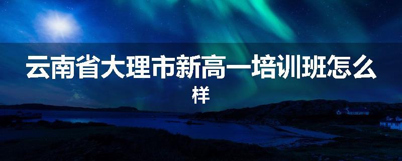 云南省大理市新高一培训班怎么样