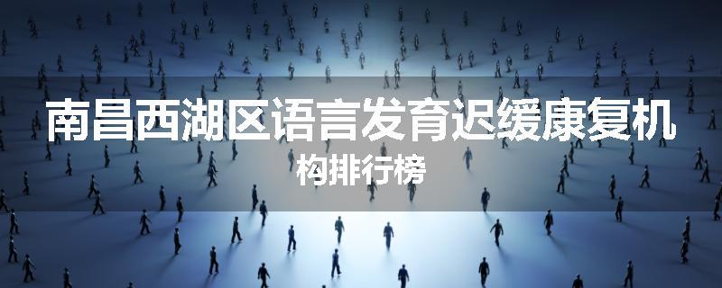南昌西湖区语言发育迟缓康复机构排行榜
