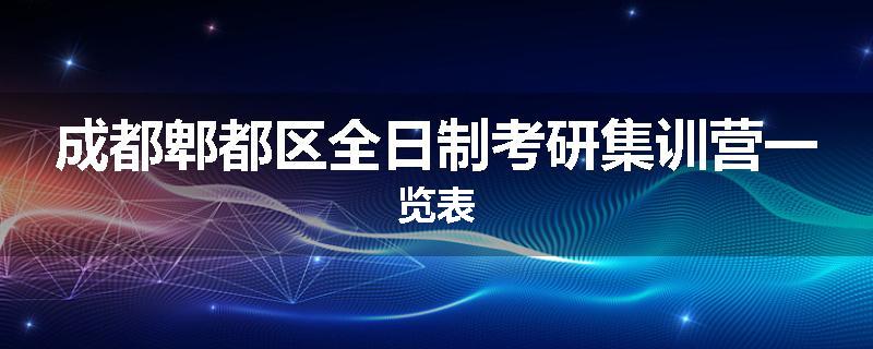 成都郫都区全日制考研集训营一览表