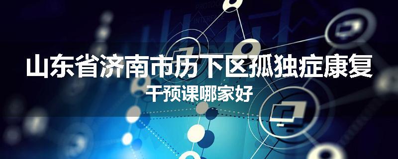 山东省济南市历下区孤独症康复干预课哪家好