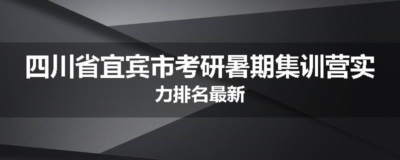 四川省宜宾市考研暑期集训营实力排名最新