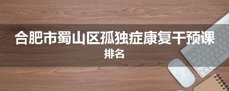 合肥市蜀山区孤独症康复干预课排名