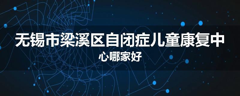 无锡市梁溪区自闭症儿童康复中心哪家好