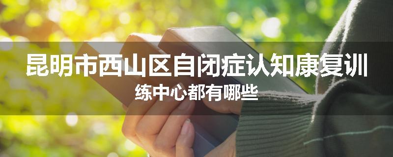 昆明市西山区自闭症认知康复训练中心都有哪些