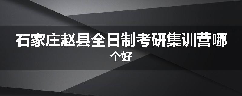 石家庄赵县全日制考研集训营哪个好