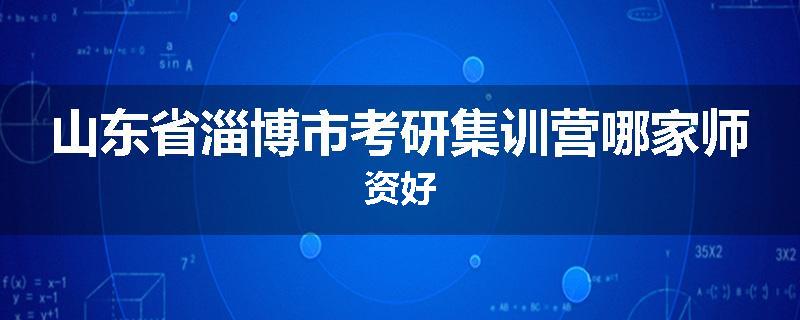 山东省淄博市考研集训营哪家师资好