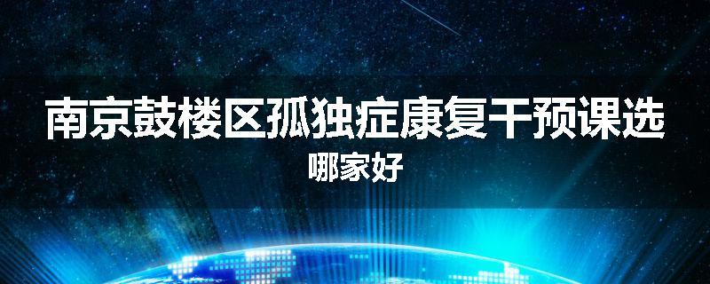 南京鼓楼区孤独症康复干预课选哪家好