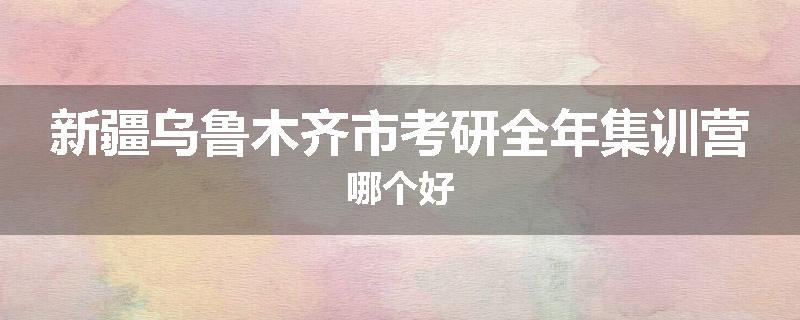新疆乌鲁木齐市考研全年集训营哪个好