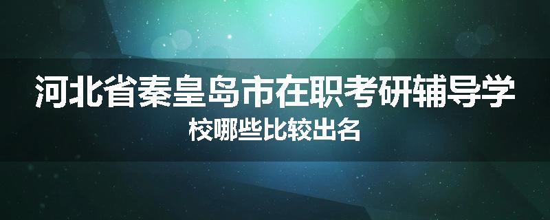 河北省秦皇岛市在职考研辅导学校哪些比较出名