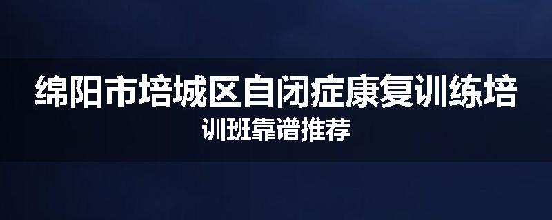 绵阳市培城区自闭症康复训练培训班靠谱推荐