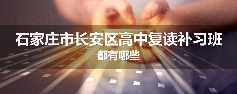 石家庄市长安区高中复读补习班都有哪些