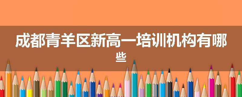 成都青羊区新高一培训机构有哪些