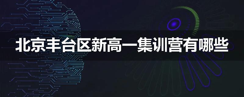 北京丰台区新高一集训营有哪些
