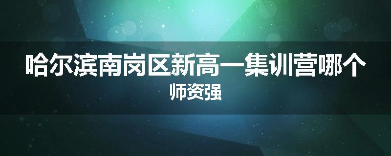 哈尔滨南岗区新高一集训营哪个师资强