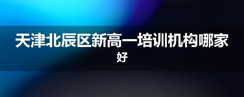 天津北辰区新高一培训机构哪家好