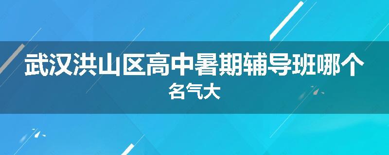 武汉洪山区高中暑期辅导班哪个名气大