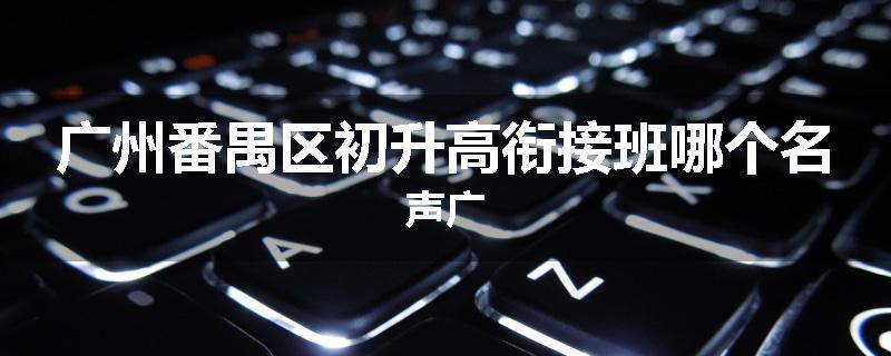 广州番禺区初升高衔接班哪个名声广