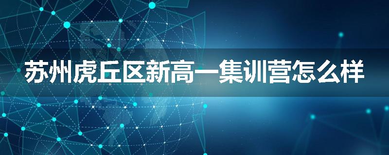苏州虎丘区新高一集训营怎么样