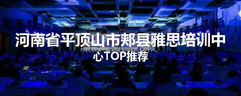 河南省平顶山市郏县雅思培训中心TOP推荐