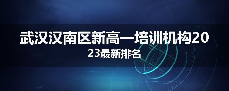 武汉汉南区新高一培训机构2023最新排名
