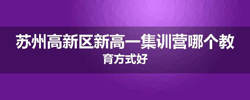 苏州高新区新高一集训营哪个教育方式好
