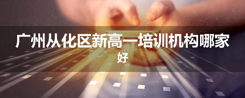 广州从化区新高一培训机构哪家好