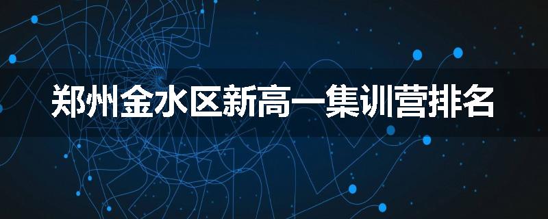 郑州金水区新高一集训营排名