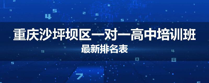 重庆沙坪坝区一对一高中培训班最新排名表