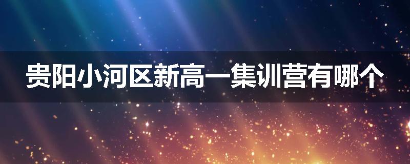 贵阳小河区新高一集训营有哪个