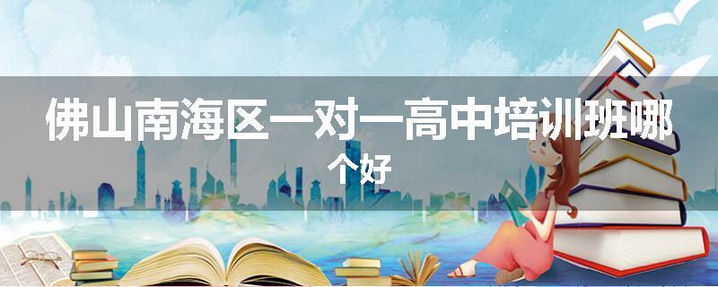 佛山南海区一对一高中培训班哪个好