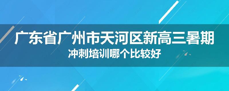 广东省广州市天河区新高三暑期冲刺培训哪个比较好