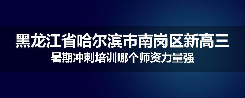 黑龙江省哈尔滨市南岗区新高三暑期冲刺培训哪个师资力量强