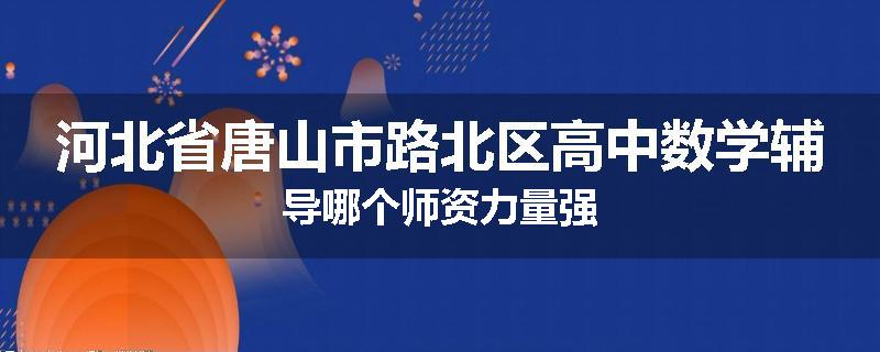 河北省唐山市路北区高中数学辅导哪个师资力量强
