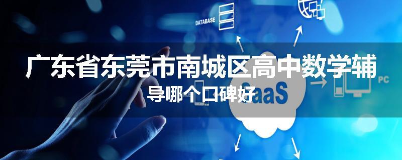 广东省东莞市南城区高中数学辅导哪个口碑好