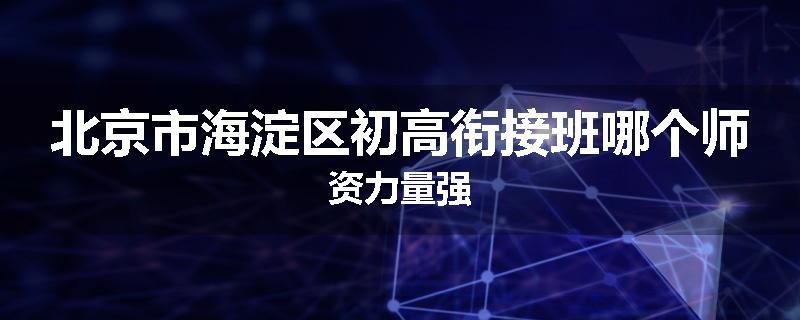 北京市海淀区初高衔接班哪个师资力量强