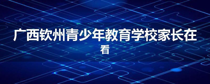 广西钦州青少年教育学校家长在看