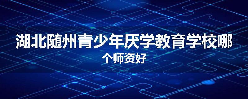 湖北随州青少年厌学教育学校哪个师资好