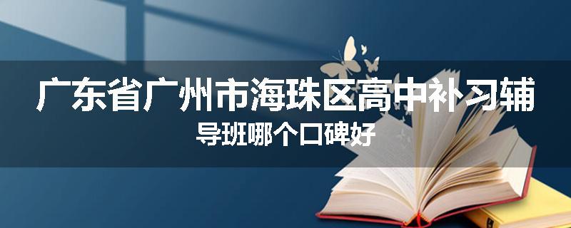广东省广州市海珠区高中补习辅导班哪个口碑好