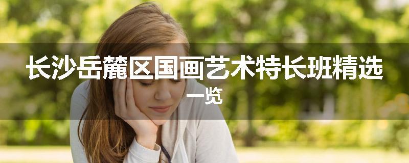 长沙岳麓区国画艺术特长班精选一览