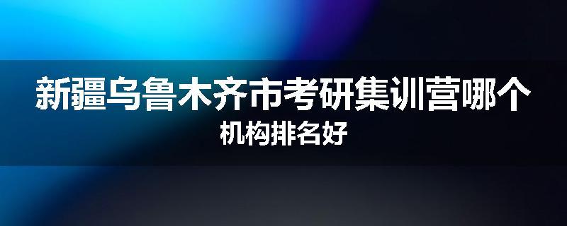 新疆乌鲁木齐市考研集训营哪个机构排名好