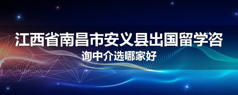 江西省南昌市安义县出国留学咨询中介选哪家好
