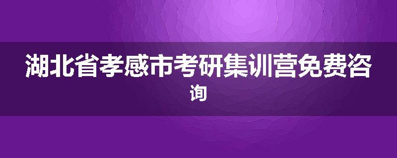湖北省孝感市考研集训营免费咨询