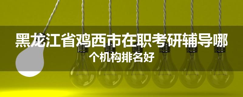 黑龙江省鸡西市在职考研辅导哪个机构排名好