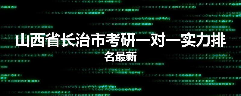 山西省长治市考研一对一实力排名最新