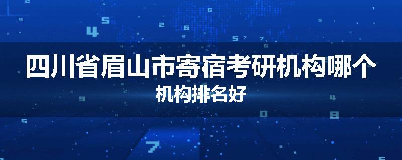 四川省眉山市寄宿考研机构哪个机构排名好