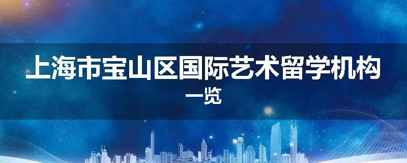 上海市宝山区国际艺术留学机构一览
