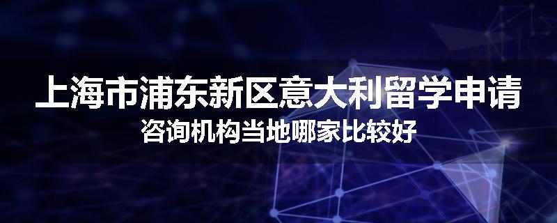 上海市浦东新区意大利留学申请咨询机构当地哪家比较好