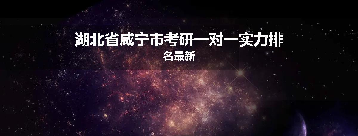 湖北省咸宁市考研一对一实力排名最新