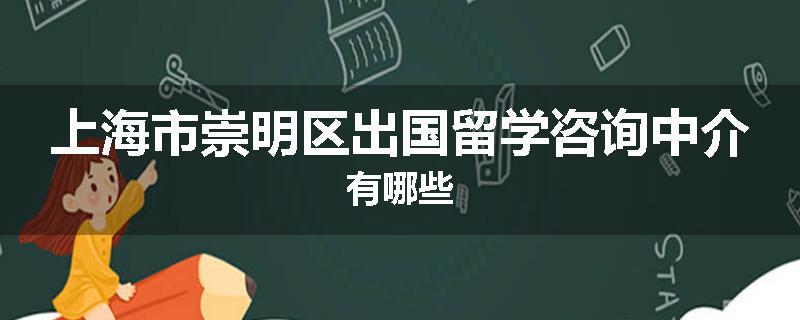 上海市崇明区出国留学咨询中介有哪些